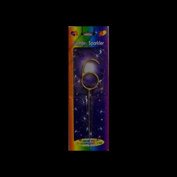 Individual Single Digit Sparkler - Six Individual Single Digit Sparkler - Six